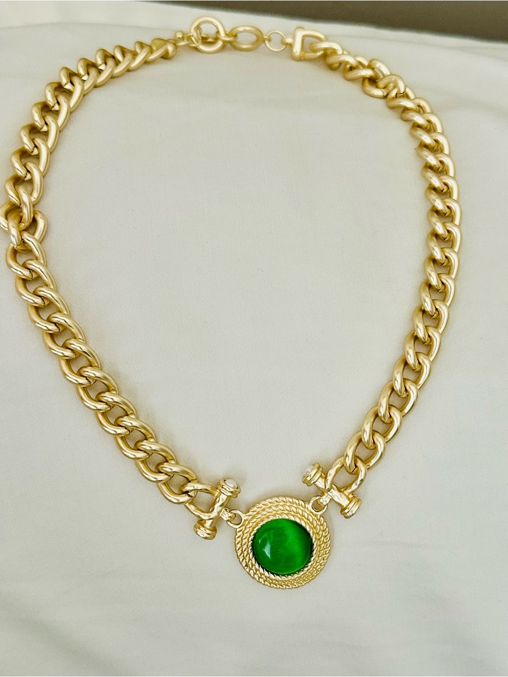 Matte Gold Toggle Necklace